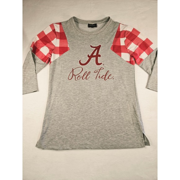 gameday couture Tops - Gameday Couture Alabama Crimson Tide Roll Tide Plaid 3/4 Sleeve Tunic Top Small